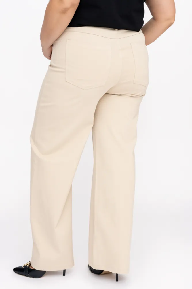 Damskie Włoski Piaskowe Spodnie BENERDI