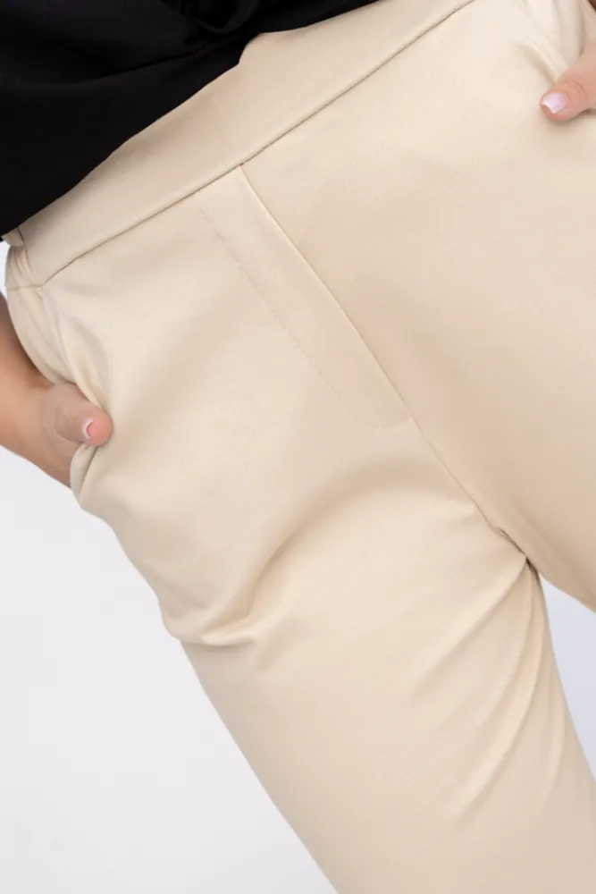 Damskie Włoski Piaskowe Spodnie dresowe HERVEN