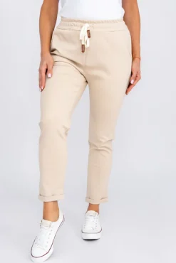 Damskie Włoski Piaskowe Spodnie dresowe DAFNE