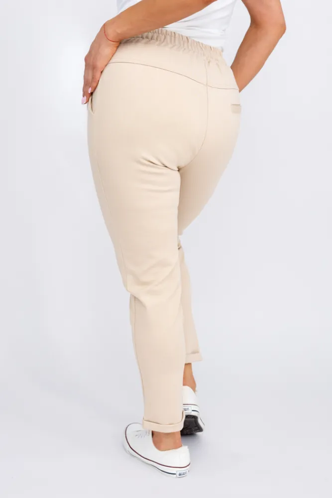 Damskie Włoski Piaskowe Spodnie dresowe DAFNE