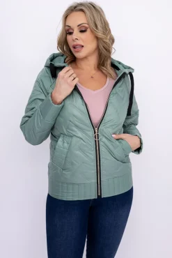 Damskie Polski Pistacjowa Kurtka wiosenna VEDERI