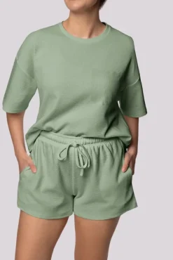 Polski Pistacjowa Piżama z szortami COZY