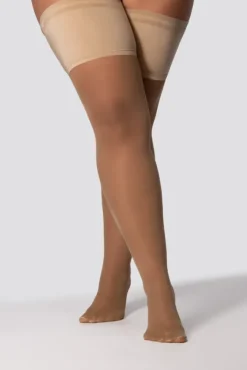 Damskie Polski Pończochy samonośne GRACE 30DEN JASPER
