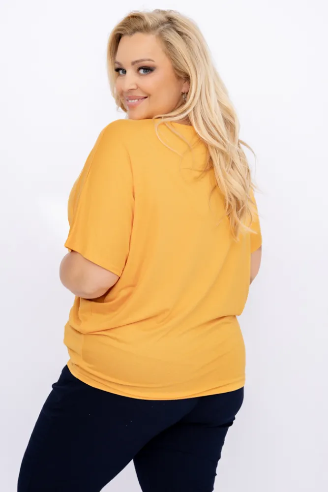 Damskie Polski Pomarańczowa Bluzka CILIO