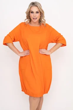 Polski Pomarańczowa Sukienka BALIN