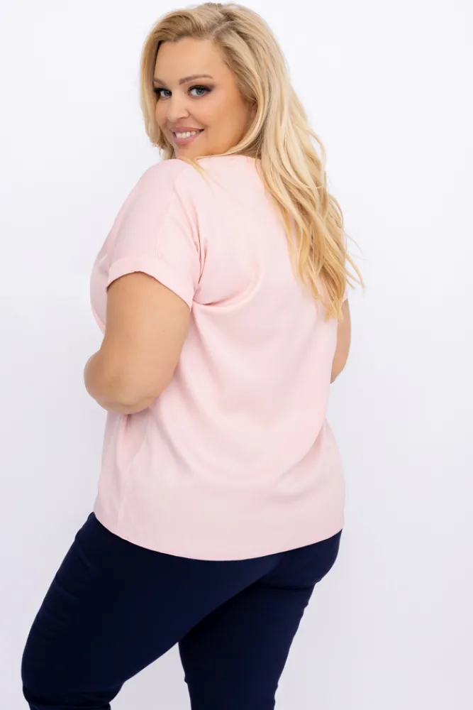 Damskie Polski Pudroworóżowa Bluzka ARTEZIO