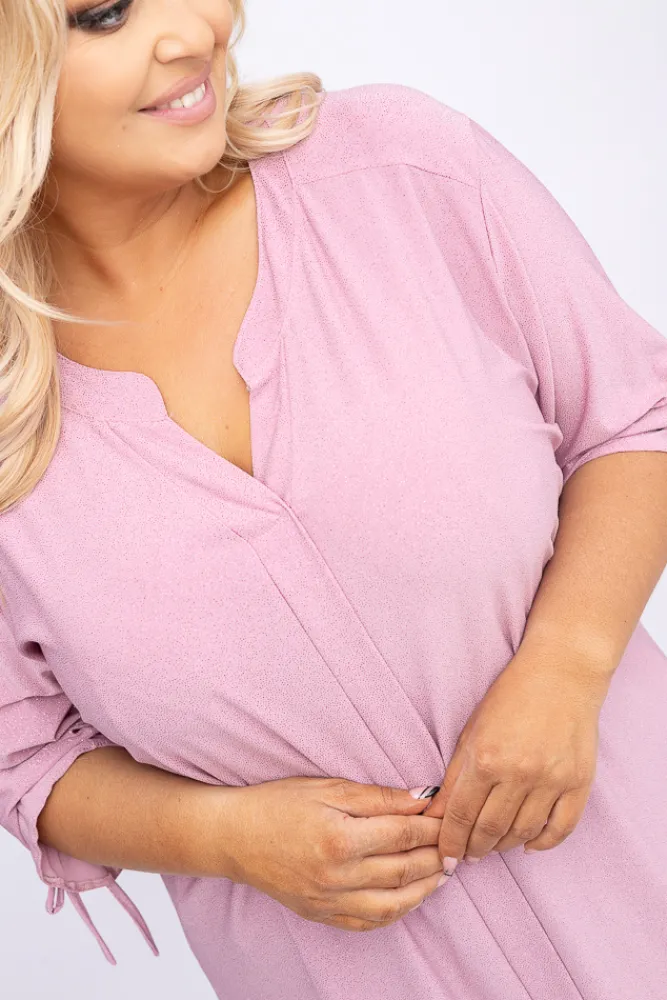 Damskie Polski Pudroworóżowa Bluzka brokatowa GELVI