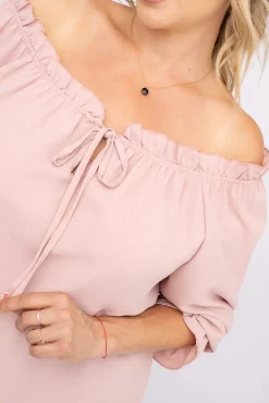 Damskie Włoski Pudroworóżowa Bluzka SEGAYO