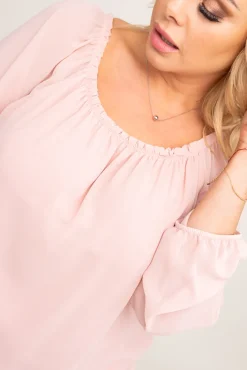 Damskie Włoski Pudroworóżowa Bluzka szyfonowa HILL
