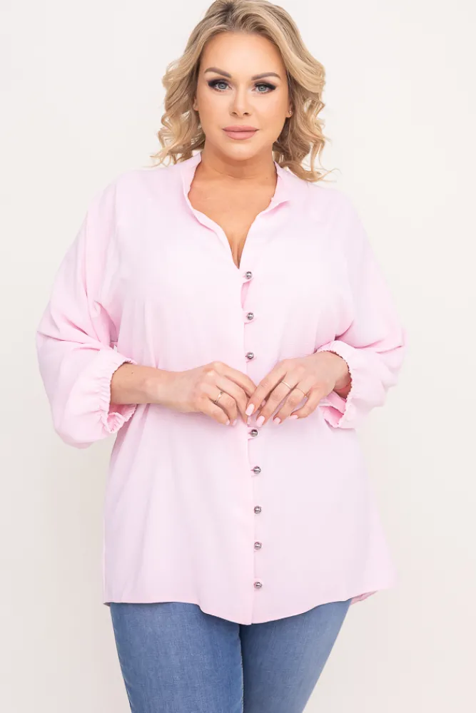 Damskie Polski Pudroworóżowa Koszula KERI