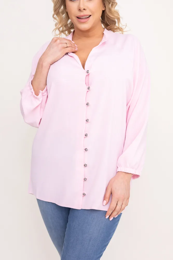 Damskie Polski Pudroworóżowa Koszula KERI