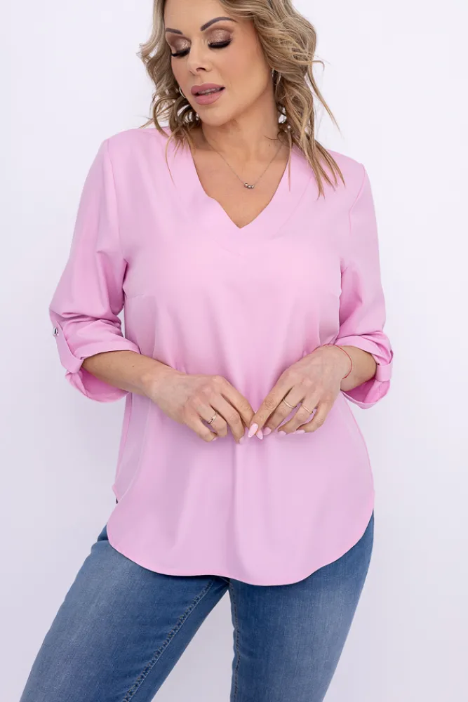 Damskie Polski Pudroworóżowa Koszula MULIEN