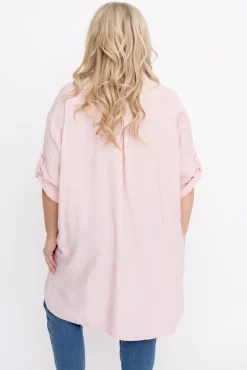 Damskie Włoski Pudroworóżowa Koszula TERIEN