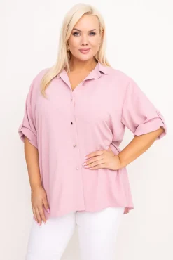 Damskie Polski Pudroworóżowa Koszula TIARO