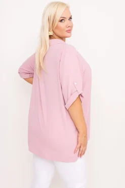 Damskie Polski Pudroworóżowa Koszula TIARO