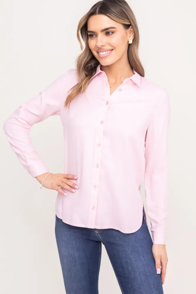 Damskie Polski Pudroworóżowa Koszula TYENA