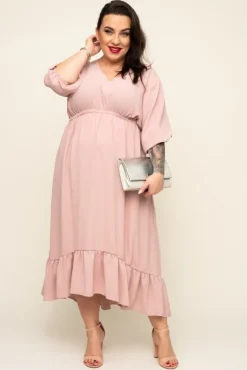 Polski Pudroworóżowa Sukienka AMOROSA