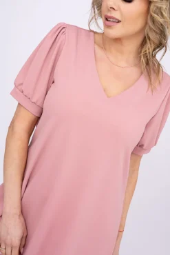 Włoski Pudroworóżowa Sukienka BERGIA