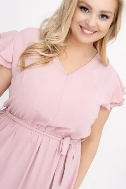 Polski Pudroworóżowa Sukienka BLANCY