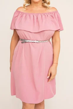 Polski Pudroworóżowa Sukienka FRILIA