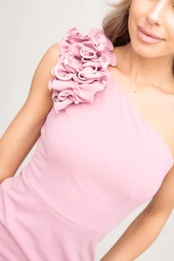 Polski Pudroworóżowa Sukienka KERVI