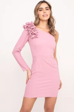 Polski Pudroworóżowa Sukienka LENTIO