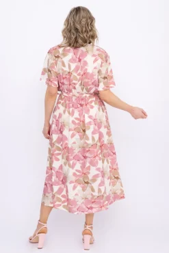 Włoski Pudroworóżowa Sukienka SENTEVI