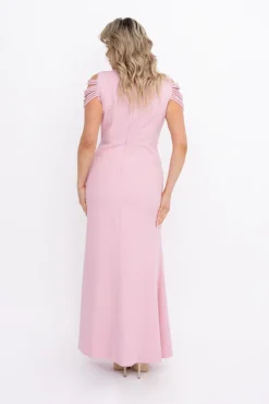 Polski Pudroworóżowa Sukienka z łańcuszkiem SARIA