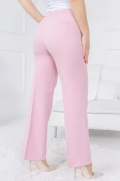 Damskie Polski Pudroworóżowe Spodnie garniturowe ALCEMI