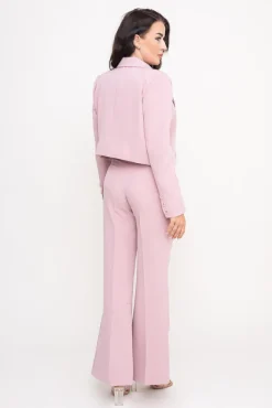 Damskie Polski Pudrowo Garnitur dwurzędowy PINA COLADA