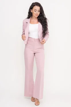 Damskie Polski Pudrowo Garnitur dwurzędowy PINA COLADA