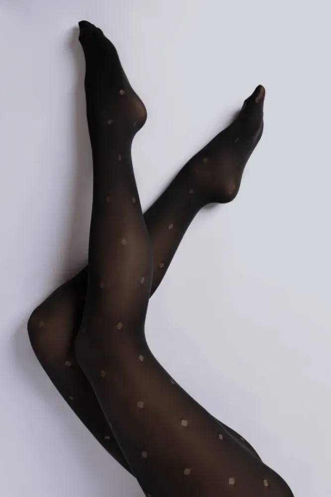 Damskie Polski Rajstopy CARO 60DEN BLACK