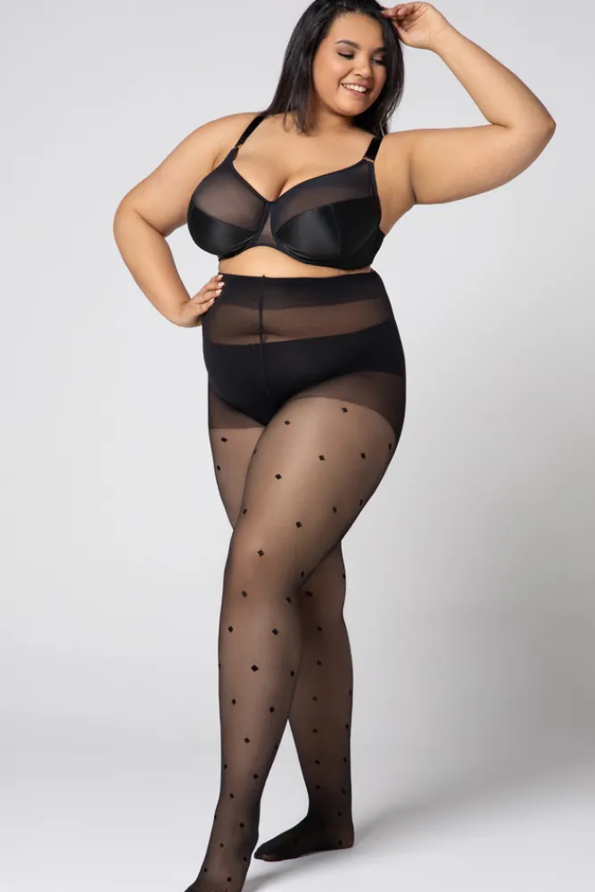 Damskie Polski Rajstopy DIAMOND RAIN ONYX