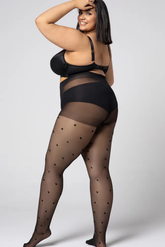 Damskie Polski Rajstopy DIAMOND RAIN ONYX