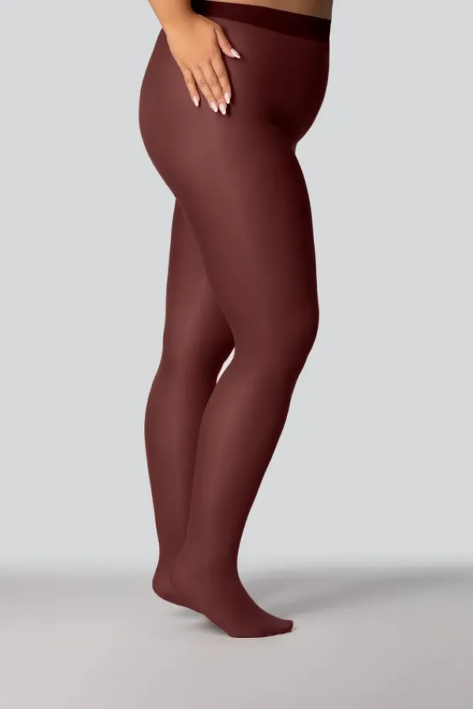 Damskie Polski Rajstopy ELIZABETH 70DEN RED WINE