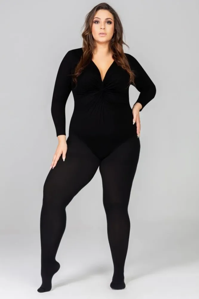 Damskie Polski Rajstopy ELIZABETH II Plus Size SHORT