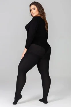 Damskie Polski Rajstopy ELIZABETH II Plus Size SHORT