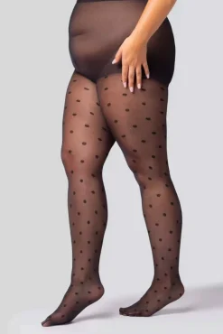 Damskie Polski Rajstopy POLKA DOT 30DEN BLACK