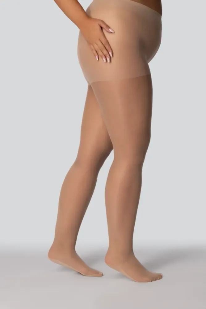 Damskie Polski Rajstopy VICTORIA REINFORCED 30DEN ALABASTER