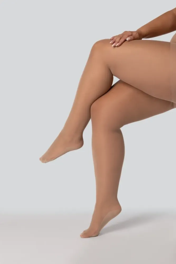 Damskie Polski Rajstopy VICTORIA REINFORCED 30DEN ALABASTER