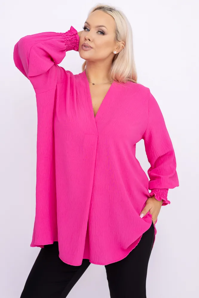 Damskie Włoski Różowa Koszula BENSORI