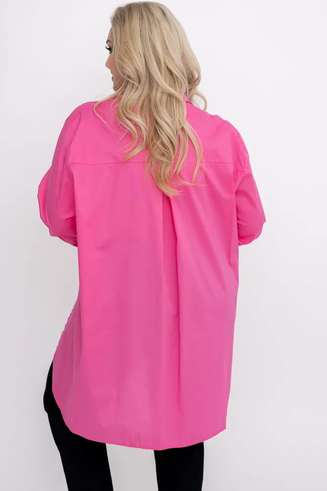 Damskie Włoski Różowa Koszula TENSERI