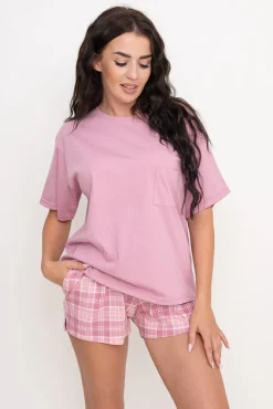 Polski Różowa Piżama z szortami JOYIN