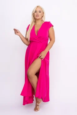 Polski Różowa Sukienka LOREDANA