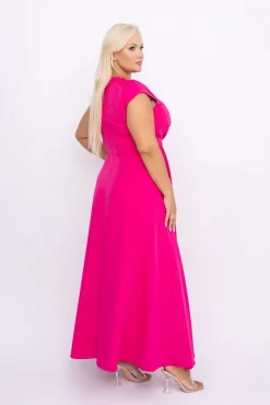 Polski Różowa Sukienka LOREDANA