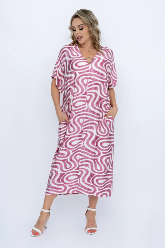 Polski Różowa Sukienka SETERTI