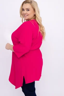 Damskie Polski Różowa Tunika asymetryczna CLARIN