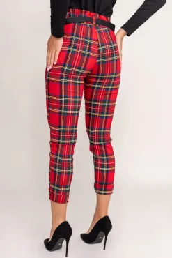 Damskie Włoski Spodnie w kratę ODEZI Wzór 1