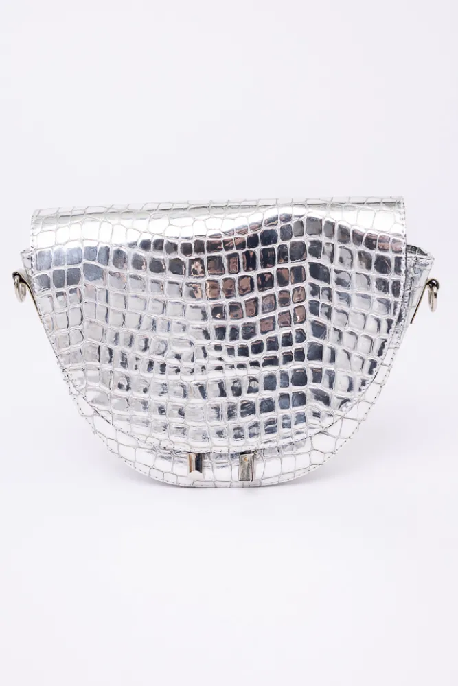 Damskie Srebrna Torebka CRONTI