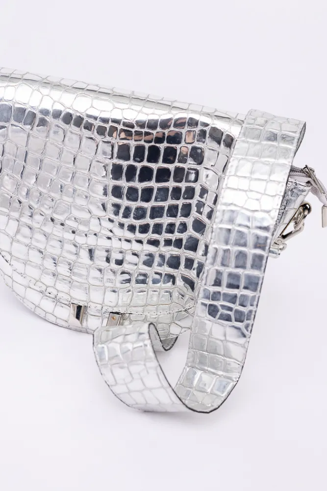 Damskie Srebrna Torebka CRONTI